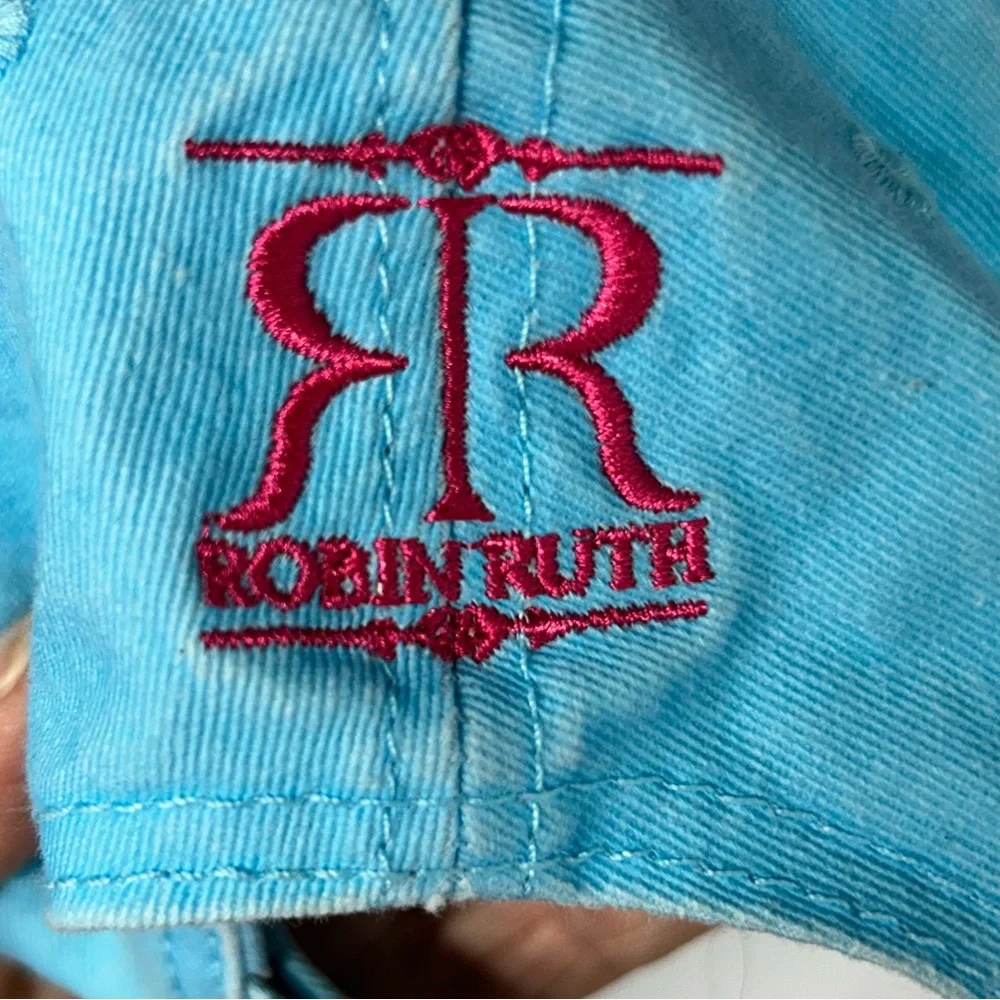 Robin Ruth 3D‎ Embroidered Aqua Daytona Beach Hat